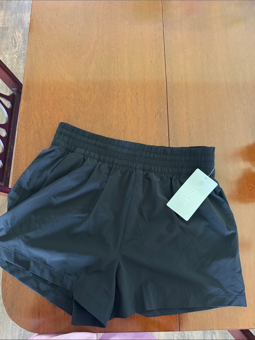 Athleta Black Athletic Shorts with Elastic Waist
